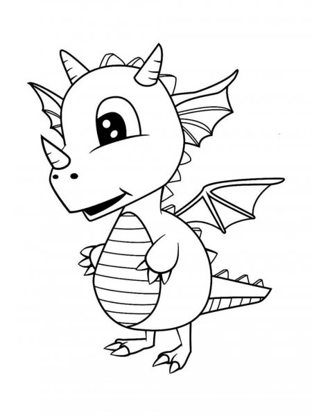 Cartoon Dragon coloring pages