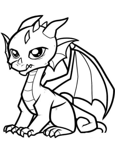 Cartoon Dragon Coloring Pages