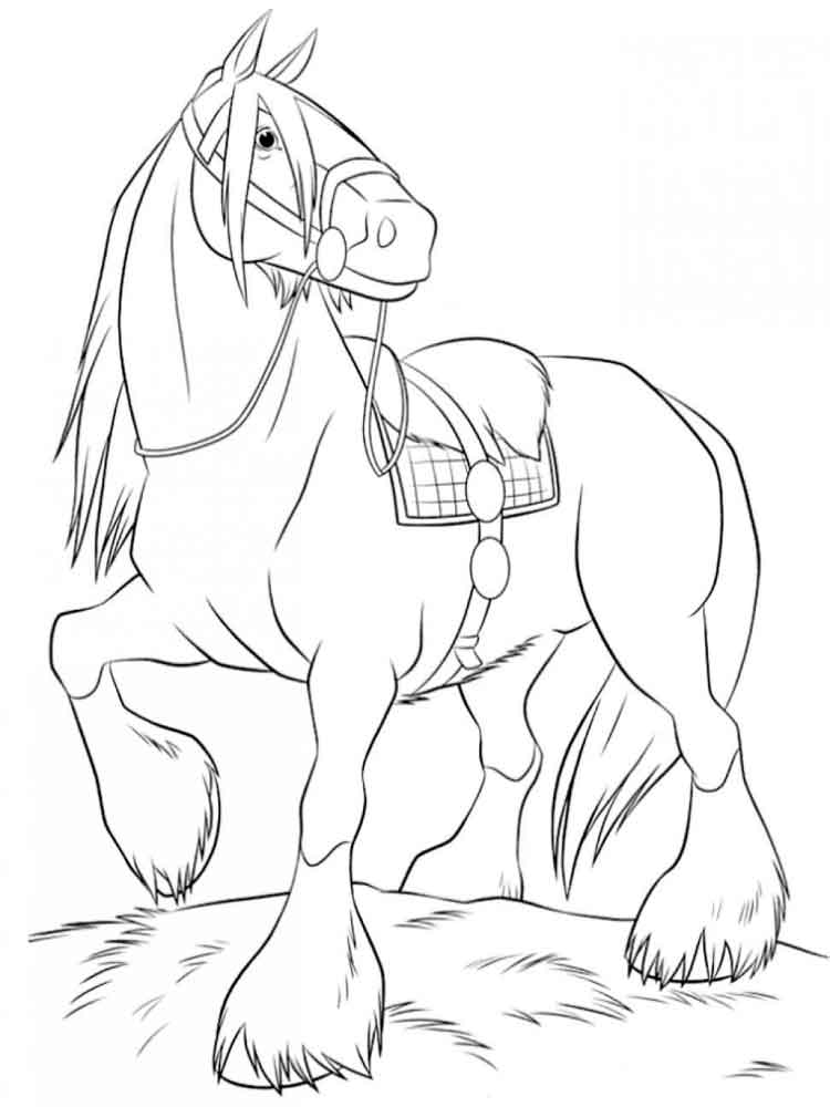 cartoon horse coloring pages free printable cartoon horse