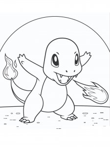 Charmander Coloring Page 11