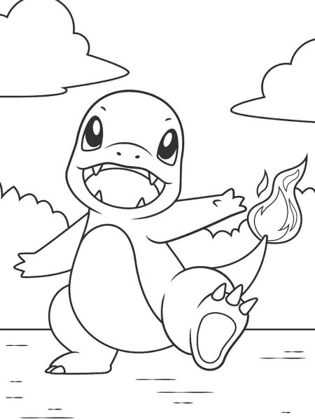 Charmander coloring pages