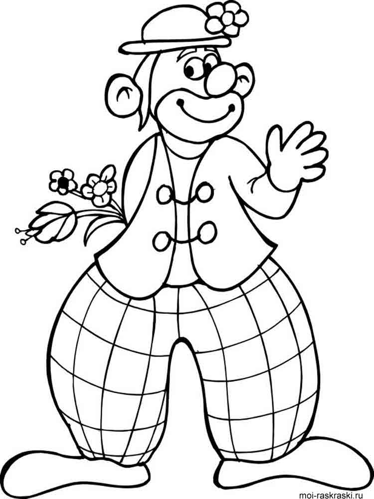 Clown coloring pages. Download and print Clown coloring pages.
