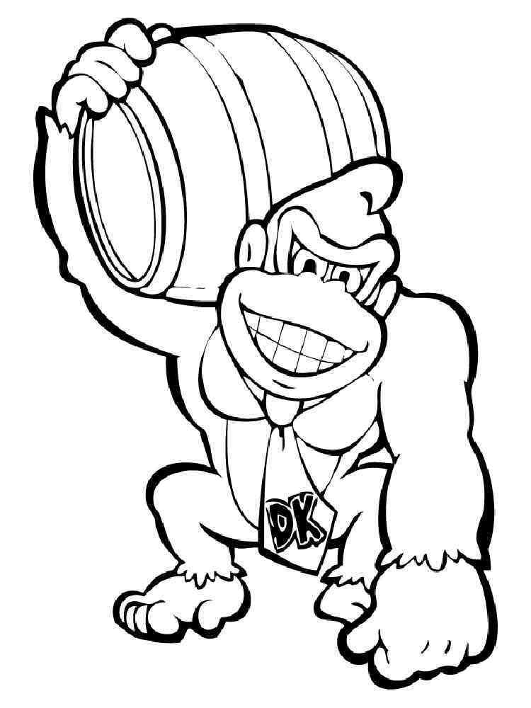 Donkey Kong Lindo Para Colorear Imprimir E Dibujar Dibujos Colorearcom ...