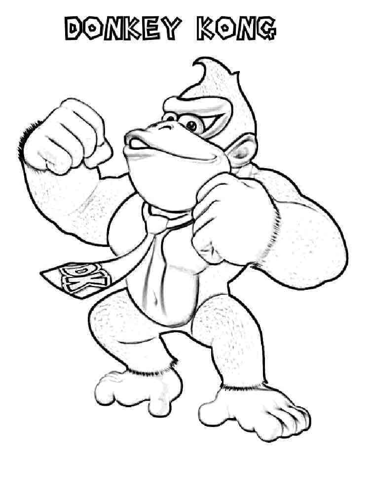 donkey kong coloring pages free printable donkey kong coloring pages