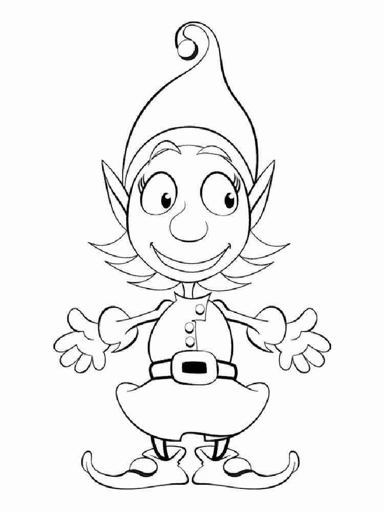 Elves Coloring Pages Images For Kids