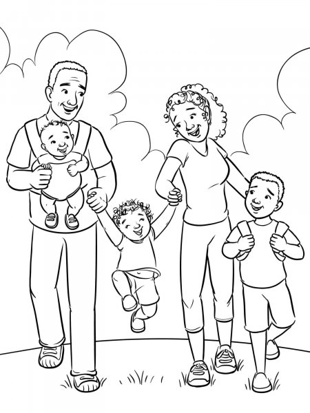 Family coloring pages