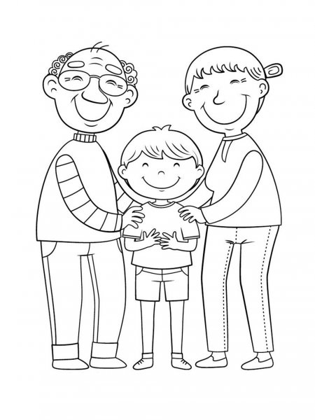 Family coloring pages