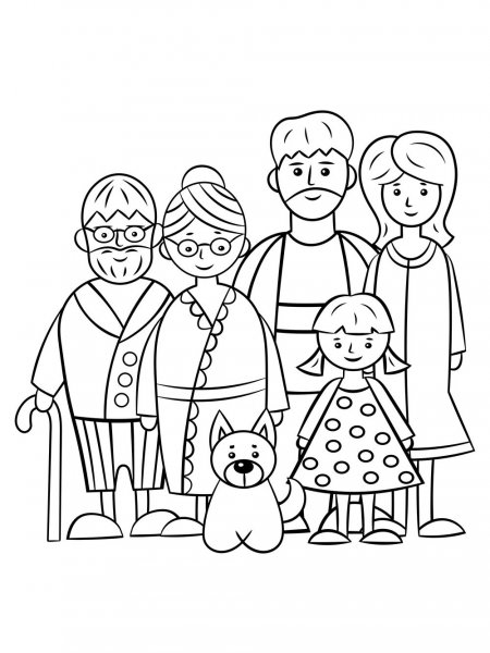 Family coloring pages