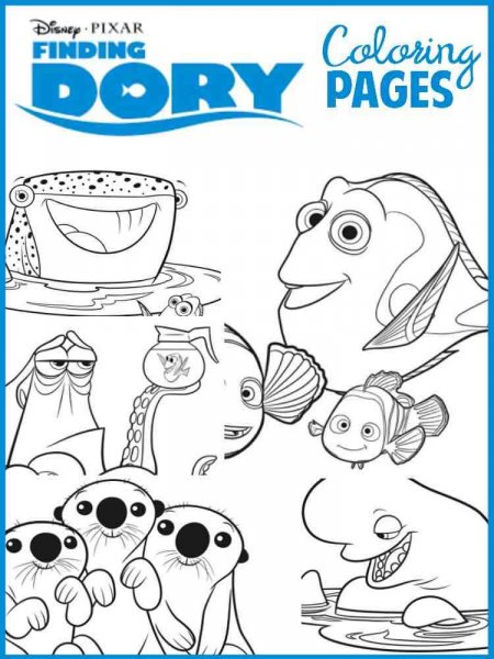 Finding Dory coloring pages