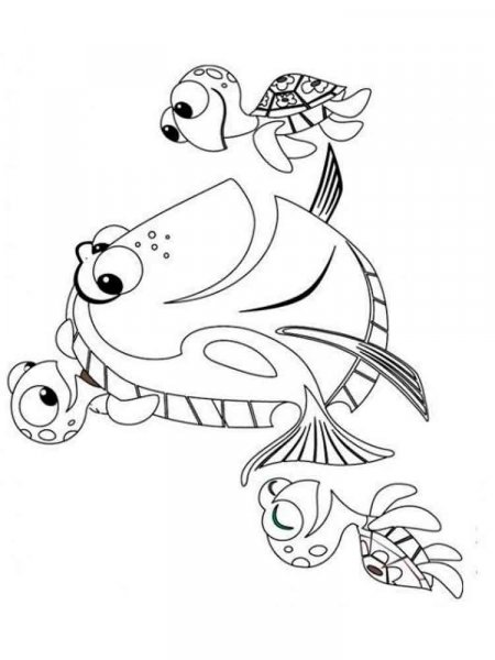 Finding Dory Coloring Pages