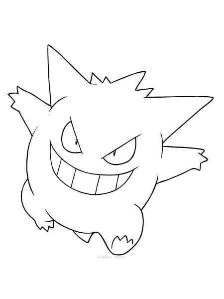 Gengar coloring pages