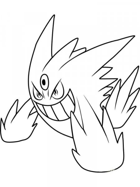 Gengar coloring pages