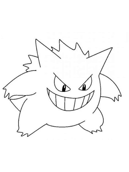 Gengar coloring pages