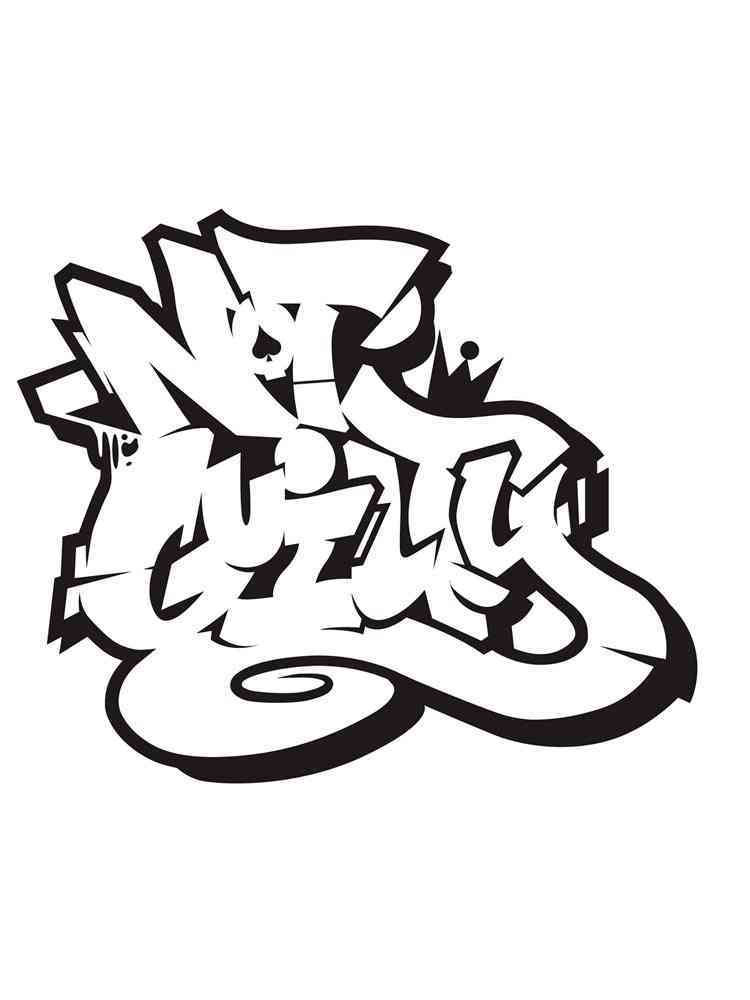 Graffiti coloring pages. Free Printable Graffiti coloring pages.
