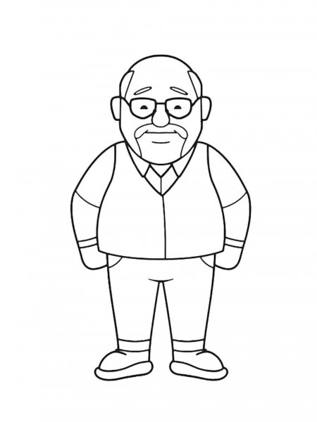 Grandpa coloring pages