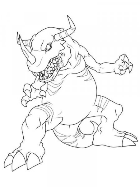 Greymon coloring pages