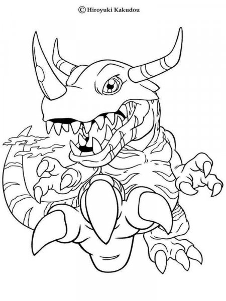 Greymon coloring pages