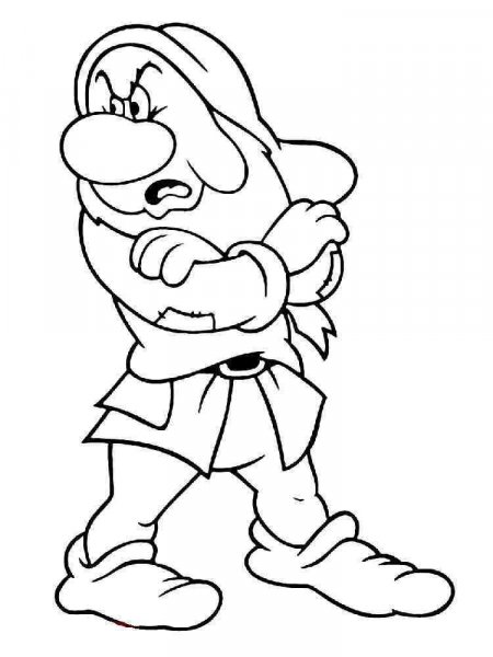 Grumpy The Dwarf coloring pages