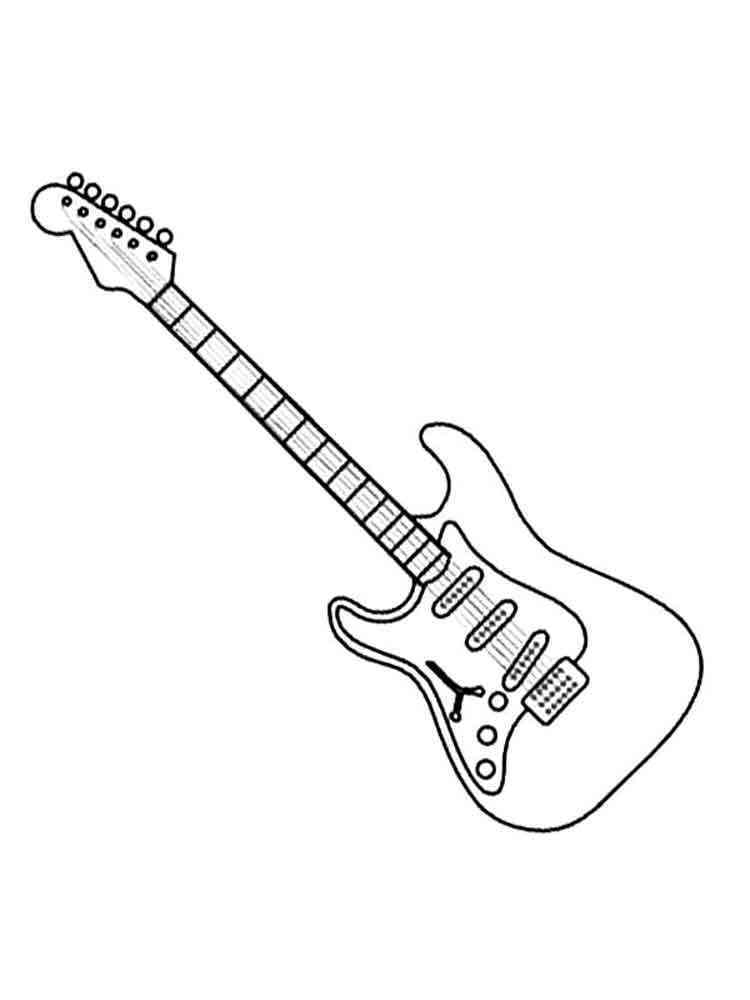 Download Guitar coloring pages. Download and print Guitar coloring ...
