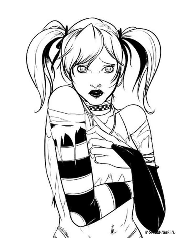 Harley Quinn Coloring Pages Free Printable Harley Quinn Coloring Pages 