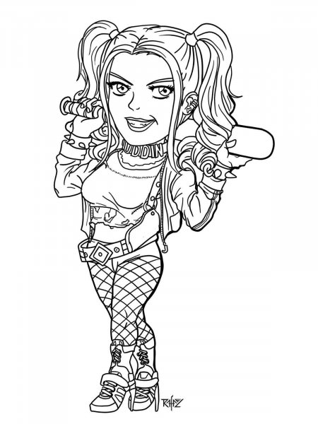 Harley Quinn coloring pages