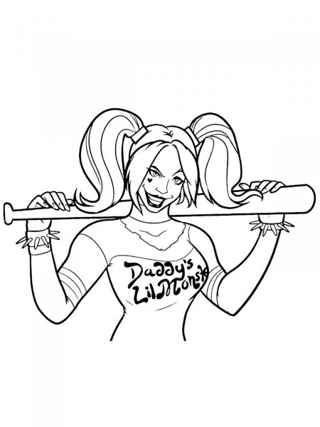 Harley Quinn coloring pages