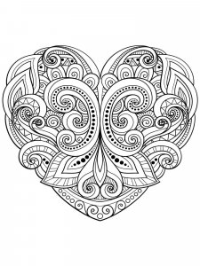 Coloring Pages Hearts 3