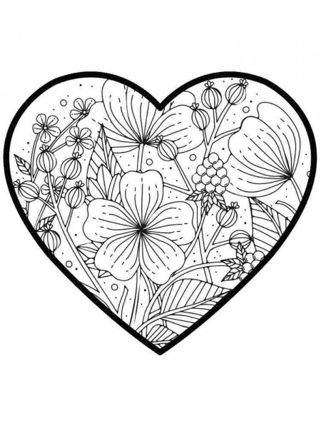 Heart coloring pages