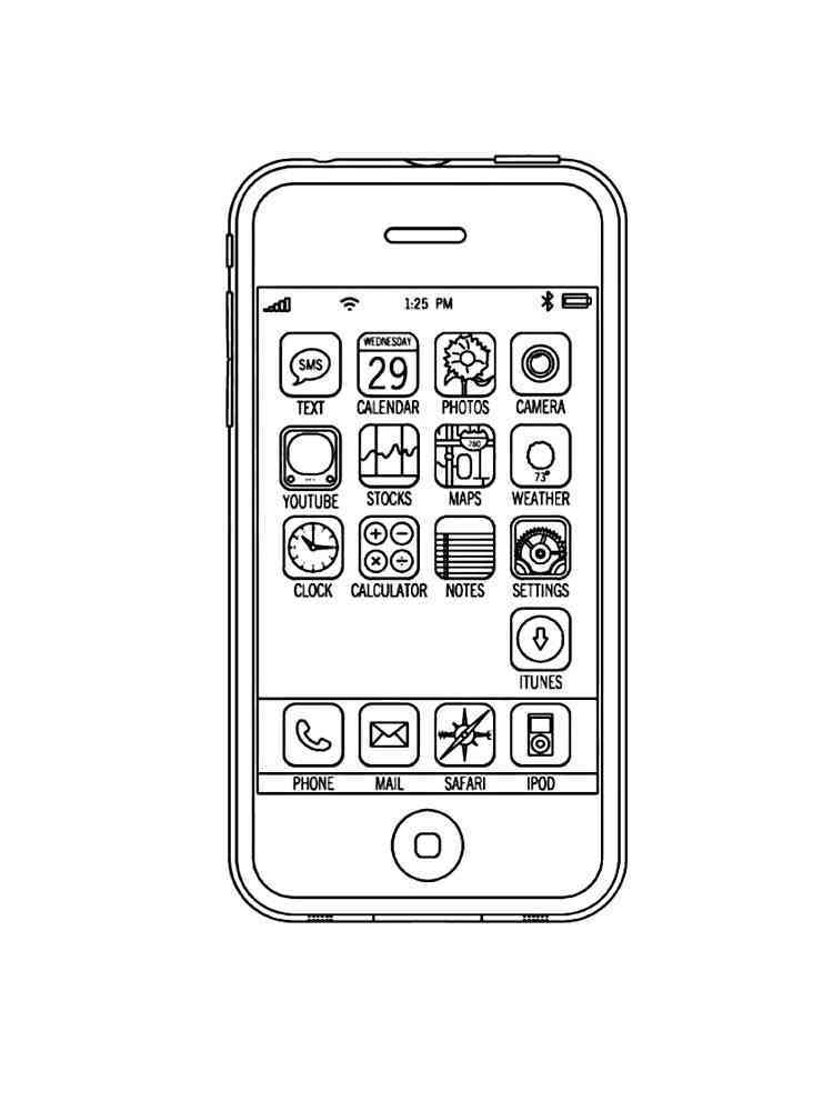 IPhone coloring pages
