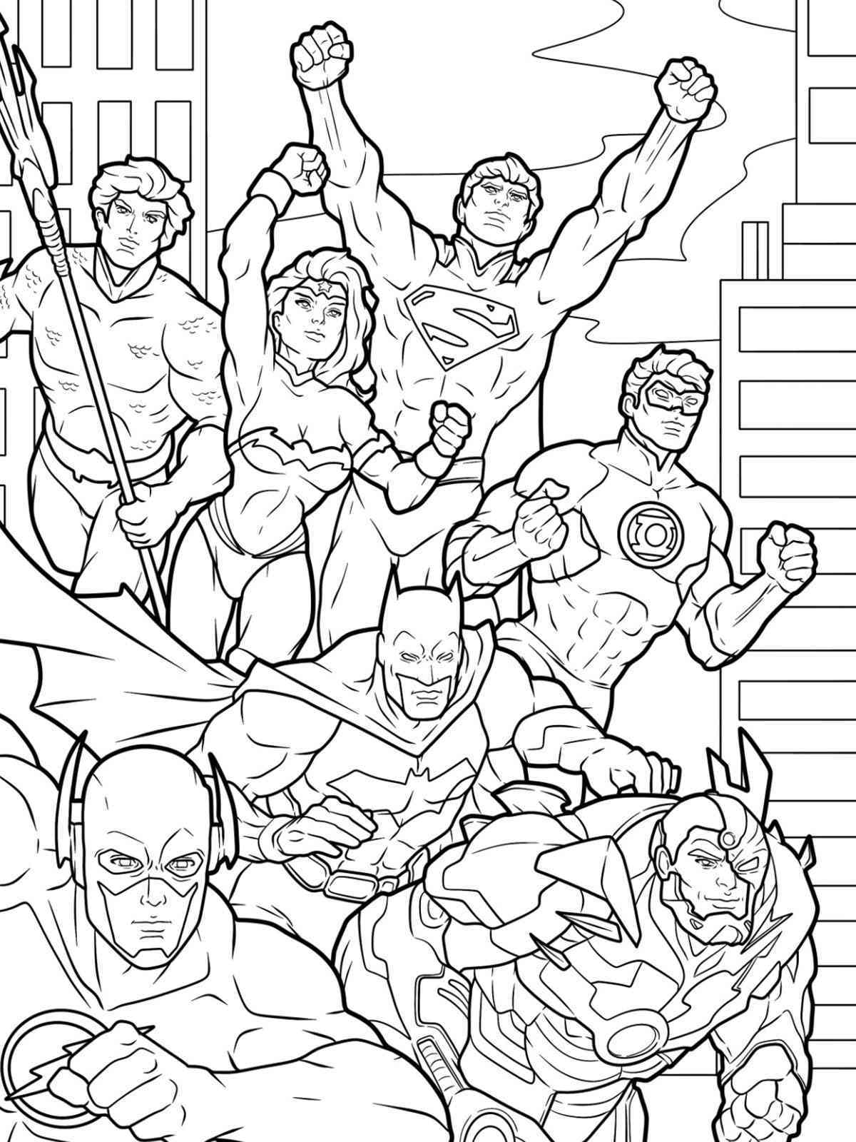 Justice League coloring pages