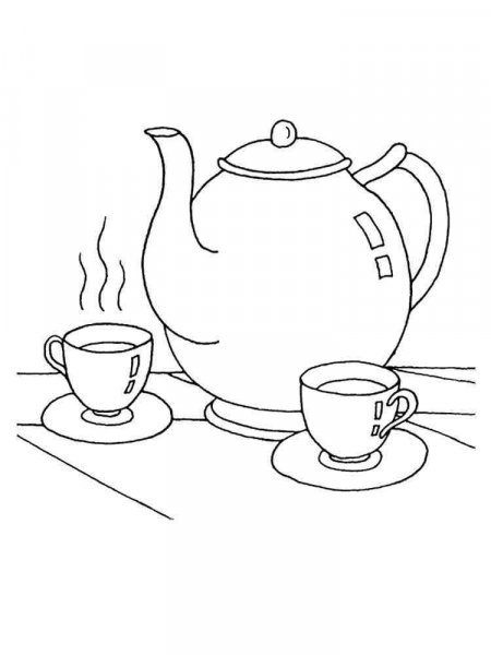 Kettle coloring pages