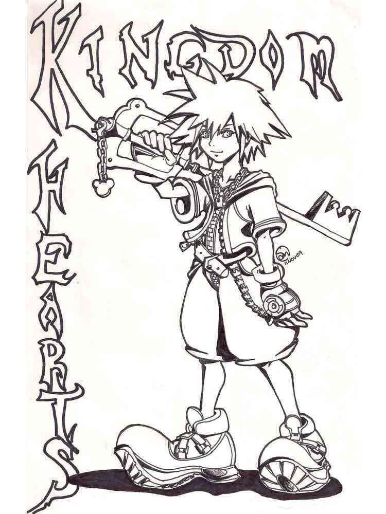 kingdom hearts coloring pages free printable kingdom hearts coloring pages
