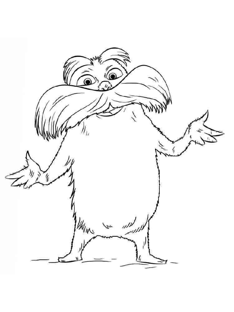 48+ Best pics Lorax Movie Coloring Pages Free Printable Lorax