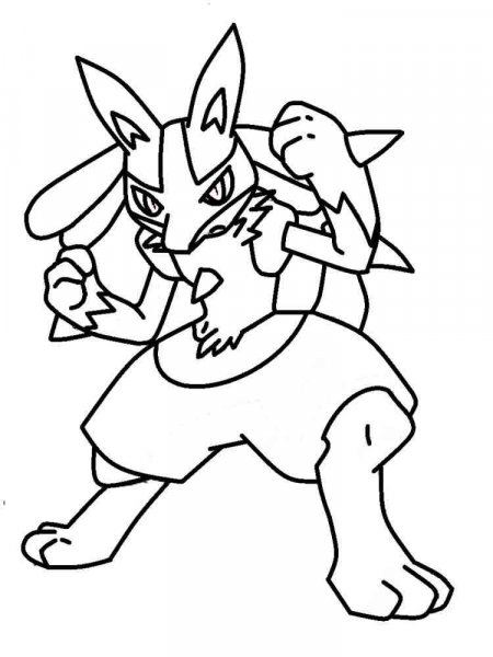 Lucario coloring pages