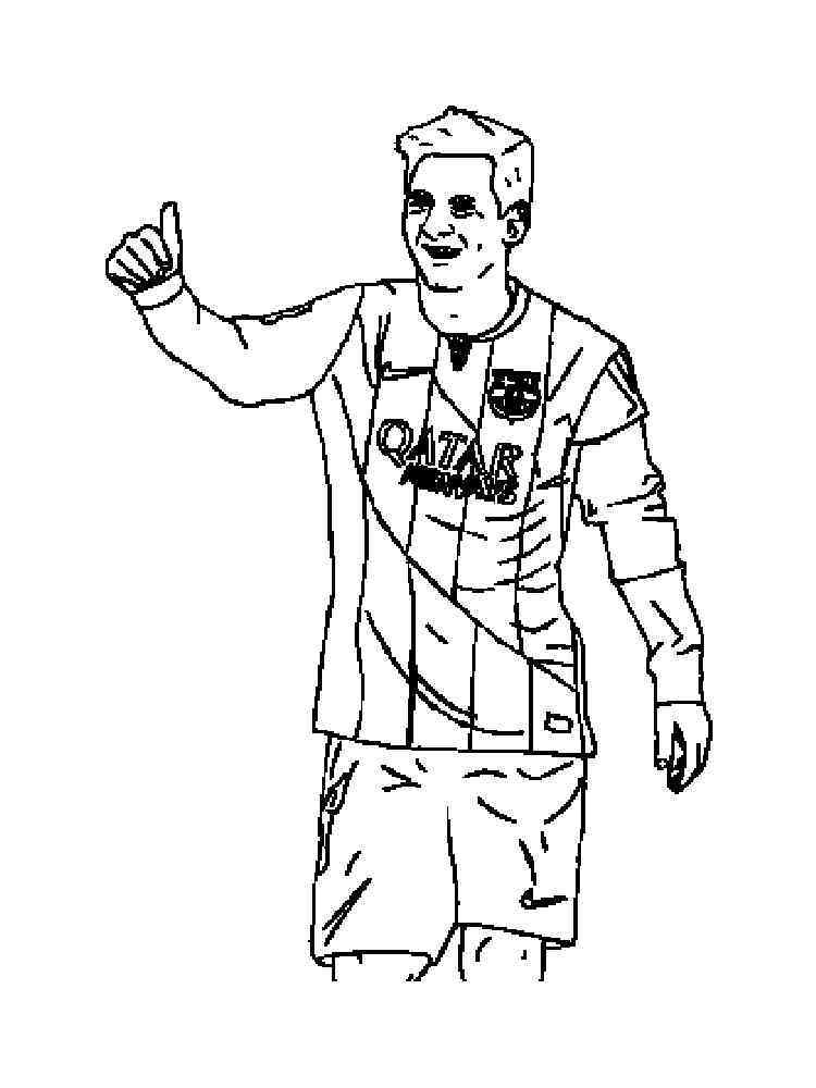 Messi Coloring Pages : Messi Coloring Pages Messi Bara Coloring Page