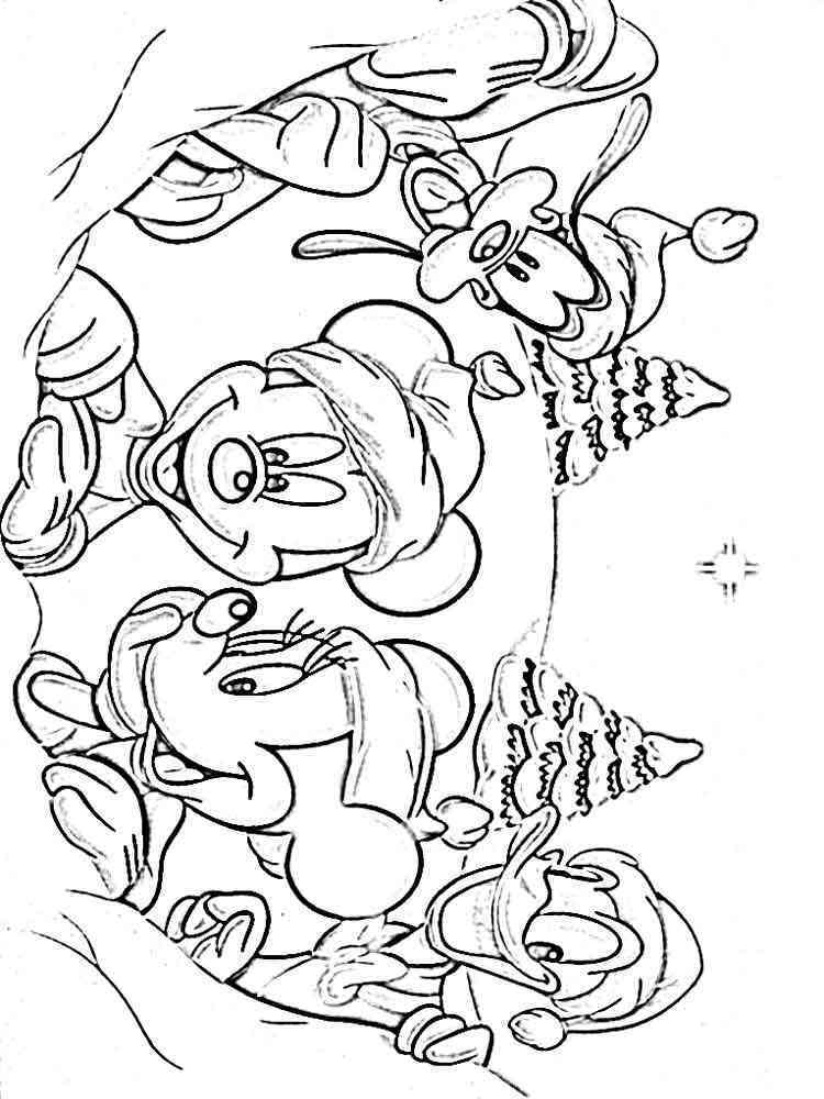 Mickey Mouse Christmas Coloring Pages Free Printable Mickey Mouse 