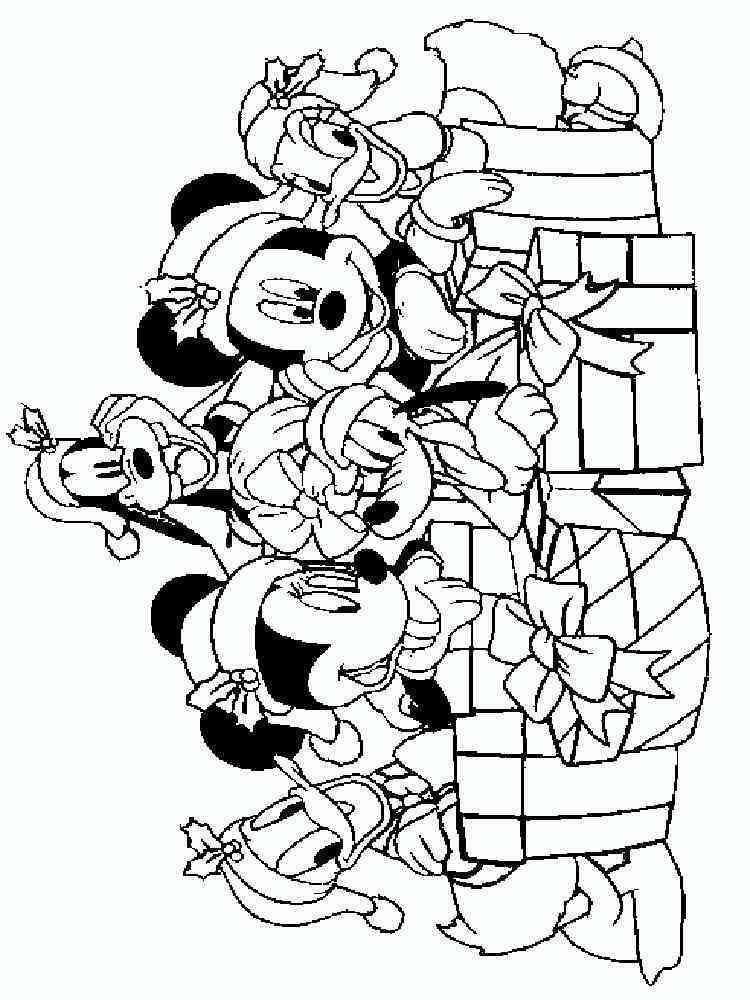 Free Printable Mickey Mouse Christmas Coloring Pages Printable Templates