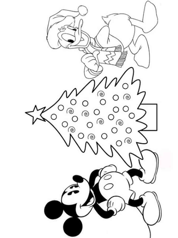 Mickey Mouse Christmas coloring pages. Free Printable Mickey Mouse