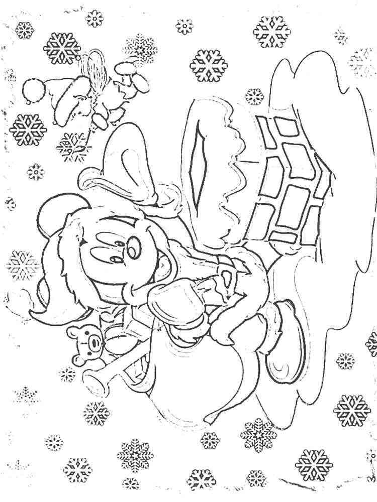 mickey mouse christmas coloring pages free printable