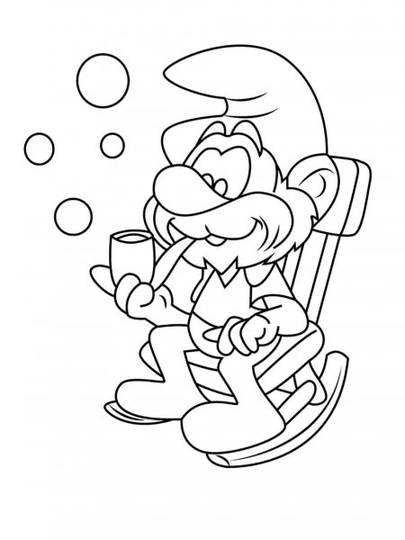 Papa Smurf coloring pages