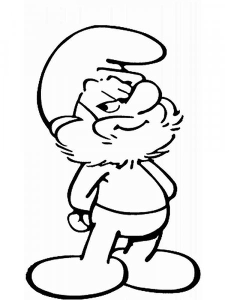 Papa Smurf coloring pages