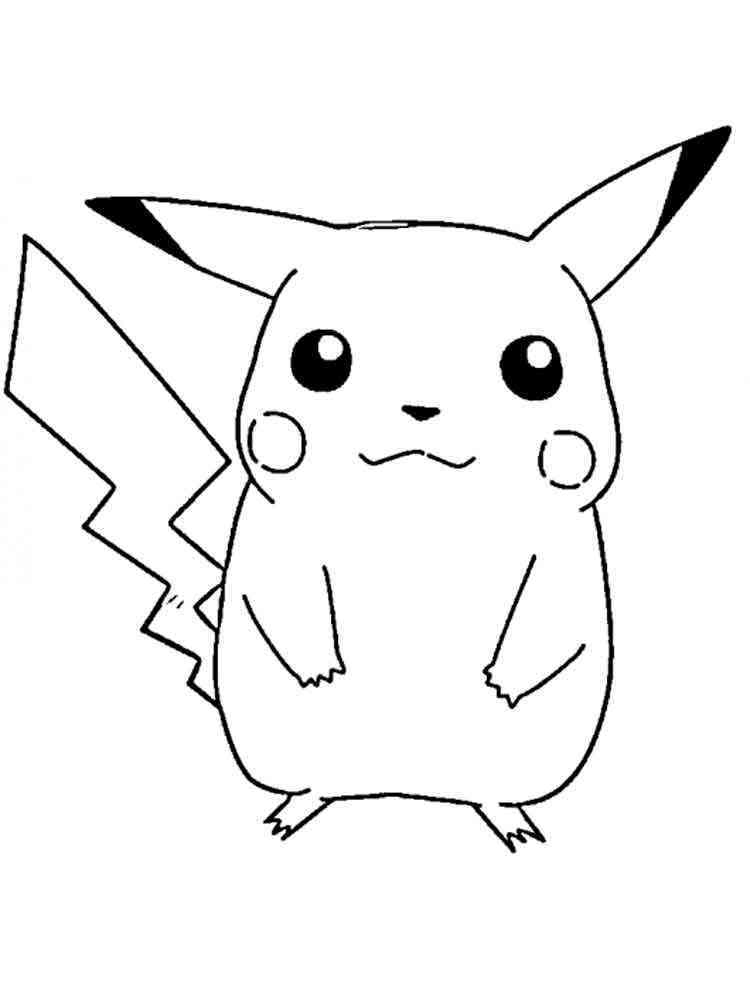 Pikachu Coloring Page 1
