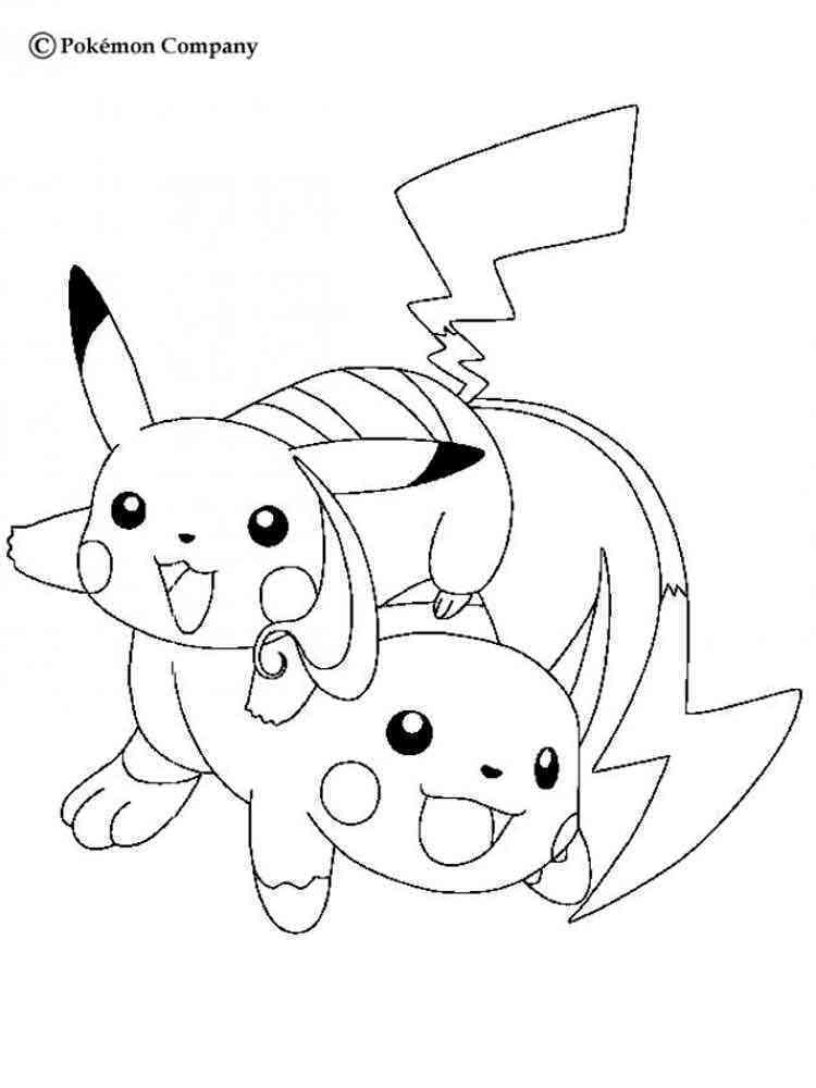 Pikachu Coloring Page 2