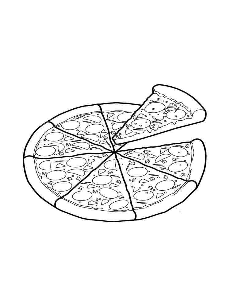 Free Printable Pizza coloring pages. 