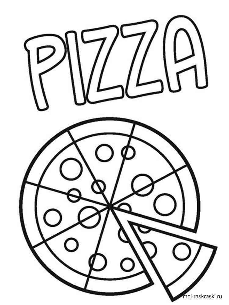 Free Printable Pizza coloring pages. 