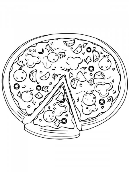 Pizza coloring pages