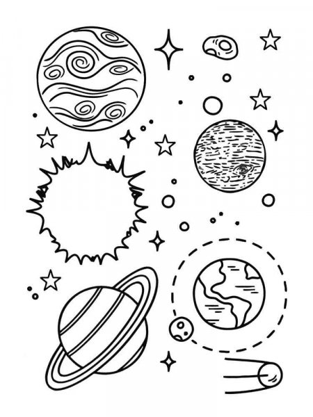 Planets coloring pages