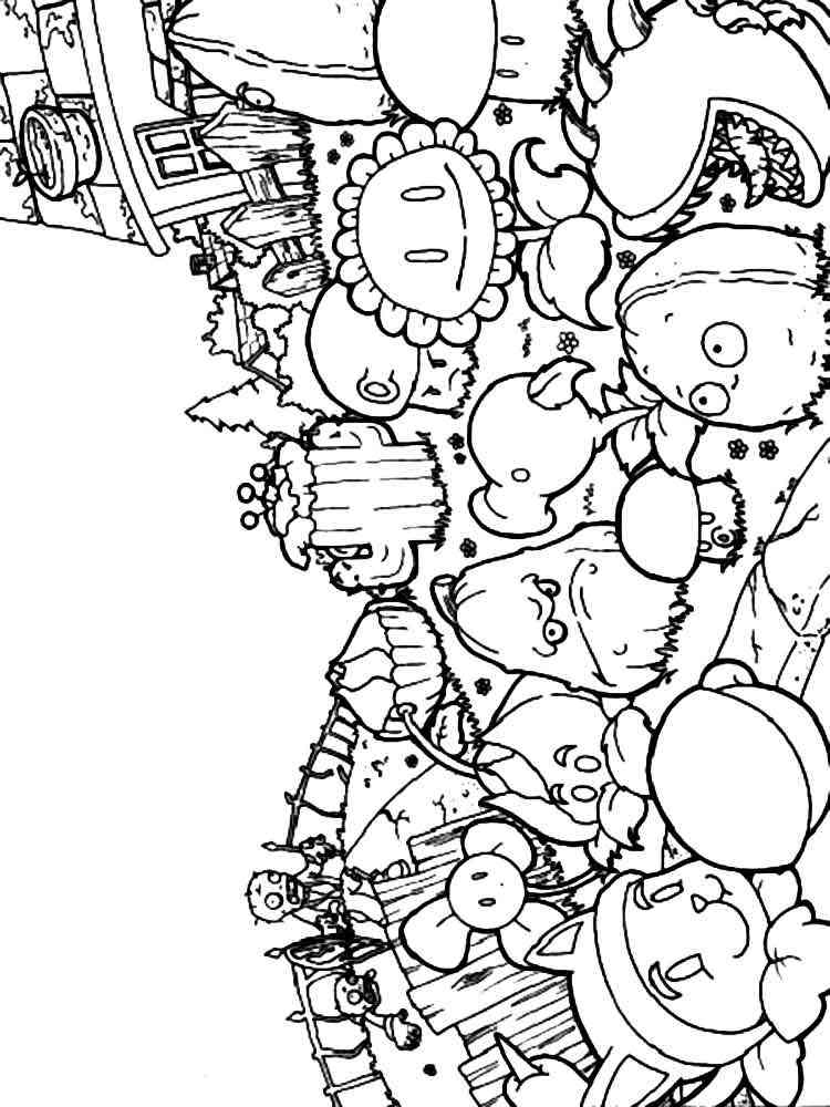 Plants vs. Zombies coloring pages. Free Printable Plants vs. Zombies