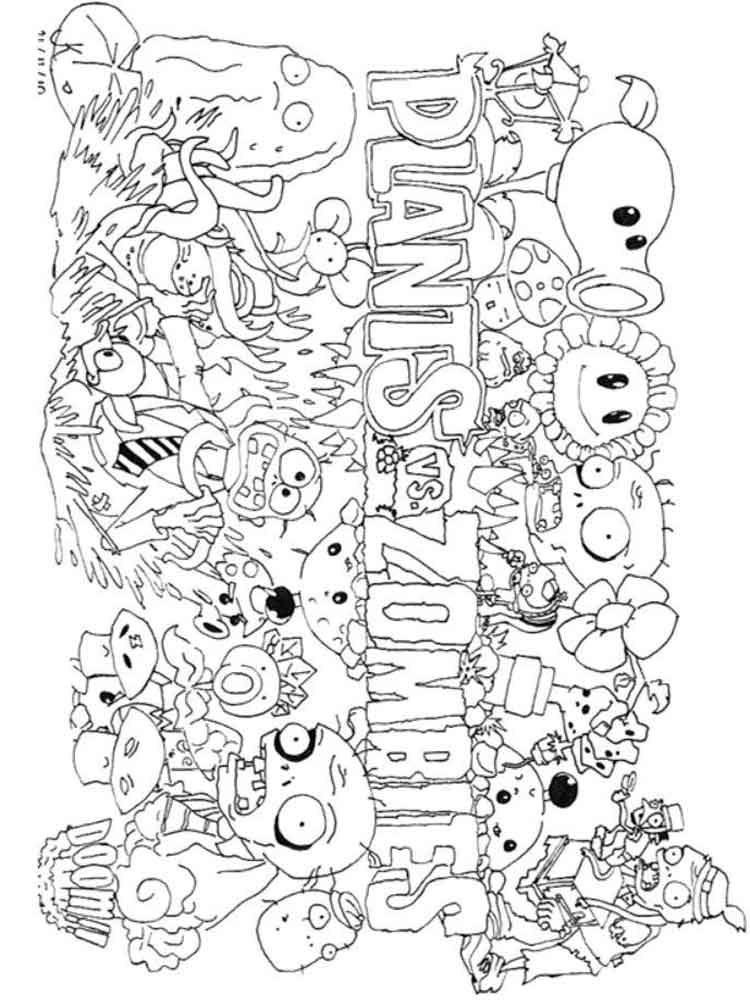 Plants vs. Zombies coloring pages. Free Printable Plants ...