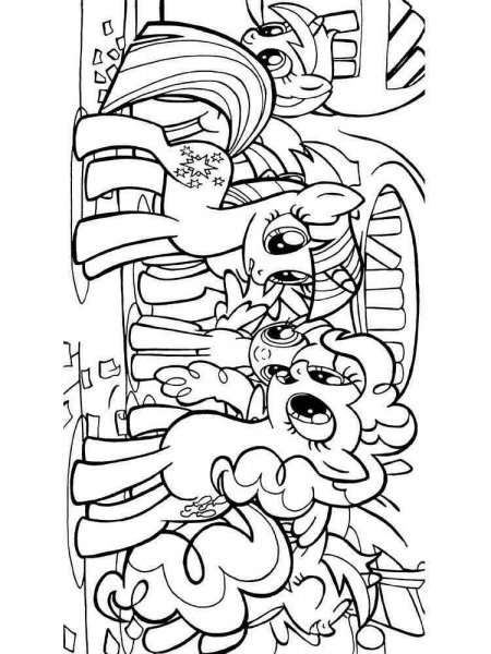 Ponyville Coloring Pages